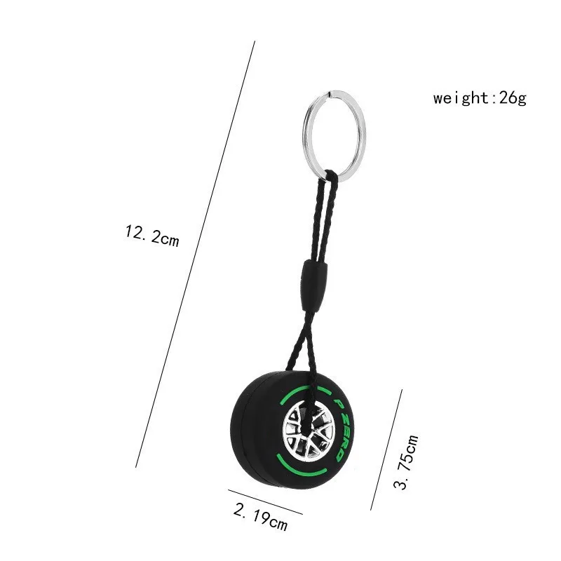 New Style Detachable Hub Tire Keychain Luxury Unisex Car Keychain Ring Mini F1 Racing Wheel Tire Keychain Luggage Key Charm