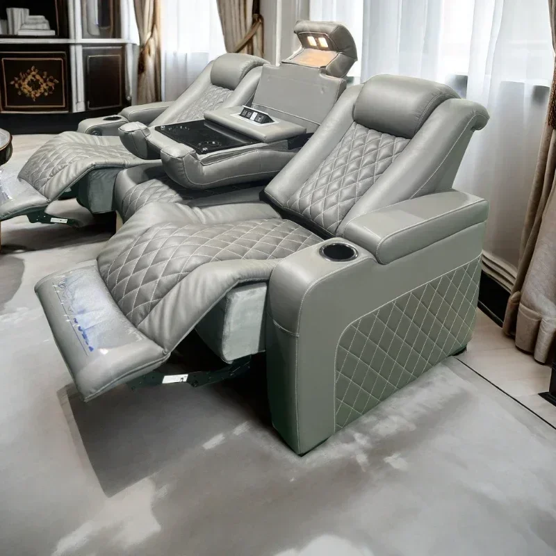 

Hot sales Design High Quality Electric Recliner Cooling Cup Holder Music Function Sofa Bed Cinema Chair Theater Furniture