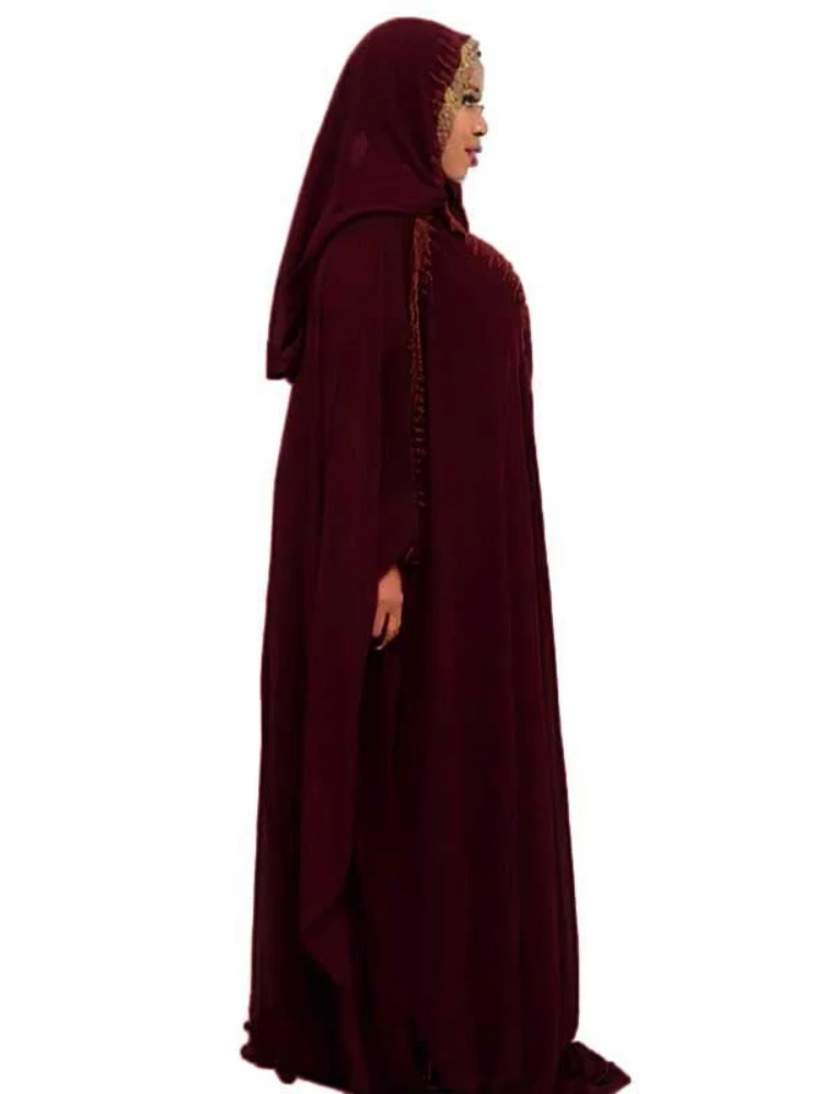 Ramadan Muslim Abaya Dress Women Prayer Robe Islamic Clothing Dubai Caftan Party Dresses Ramadan Hooded Clothes Eid Jalabiya