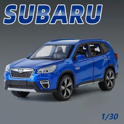 1:30 Subaru Forester SUV Alloy Off-Road Vehicle Miniature Scale Model Car Diecast Metal Sound＆Light Collection Children Toy Gift