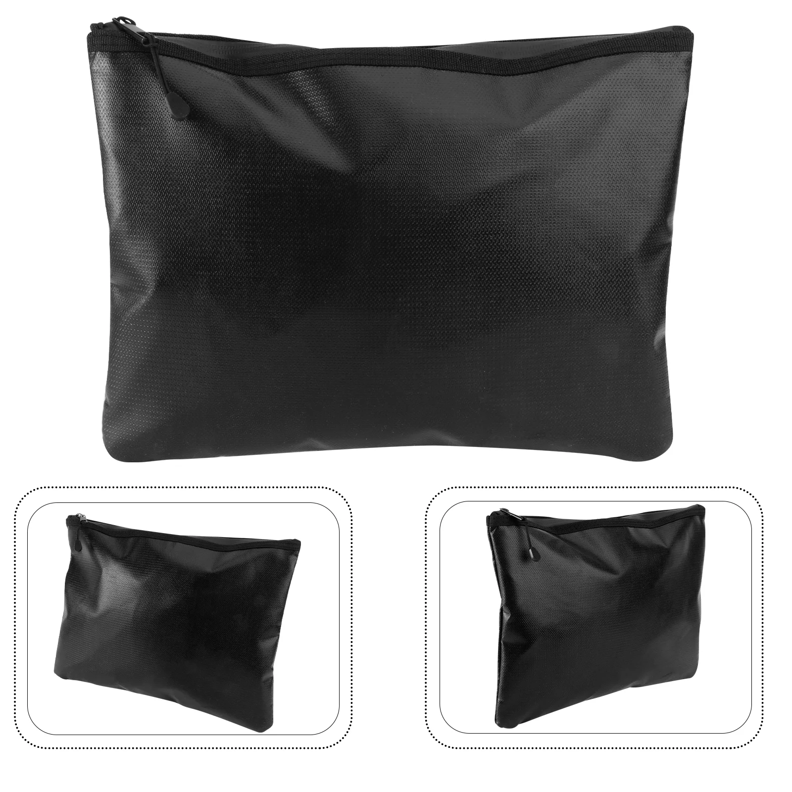 Fire Resistant Document Bag High Temperature Resistance Protection Fireproof File Fiberglass Zipper