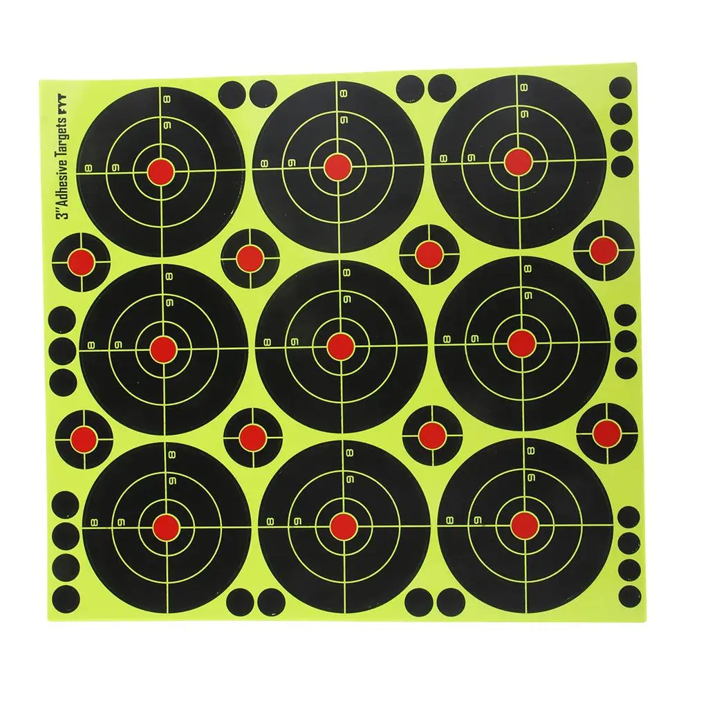 8cm Shooting Paper Target Reactive Splatter Stickers Self-adhesive Target Paper for Practice at Range
