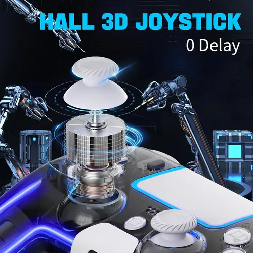 Imagen 2 del producto Controladores Saitake para PS4, control remoto personalizado de PS4 con joystick Hall 3D, controladores de juego inalámbricos RGB para Playstation 4