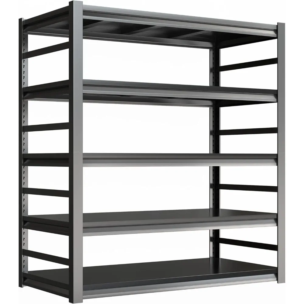 

Garage Storage Shelves 72" Hx48 W Garage Shelving Heavy Duty, Adjustable Shelf 5-Tier Heavy-Duty Metal Shelving, 2500LBS Gar