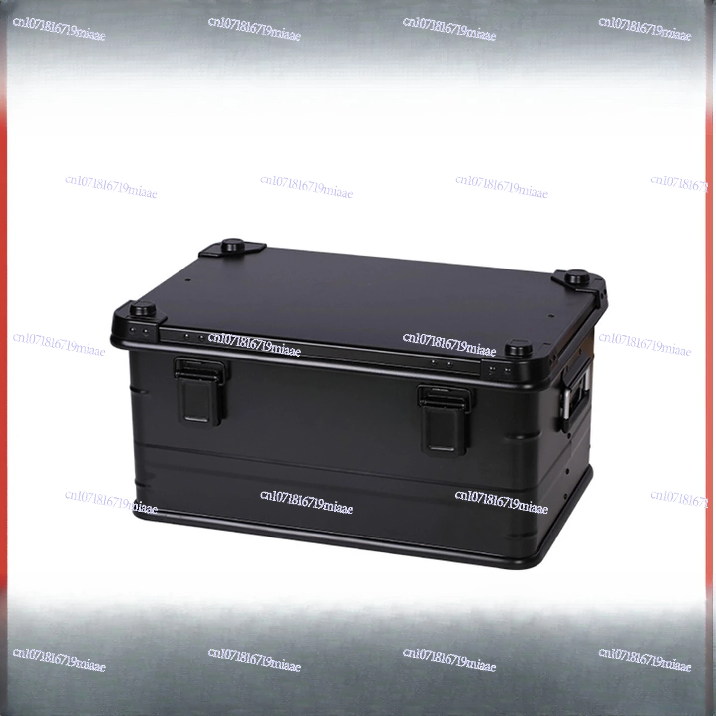 صندوق تخزين السيارة، صندوق تخزين التخييم، صندوق تخزين خارجي من سبائك الألومنيوم والمغنيسيوم باللون الأسود غير اللامع، سعة كبيرة
