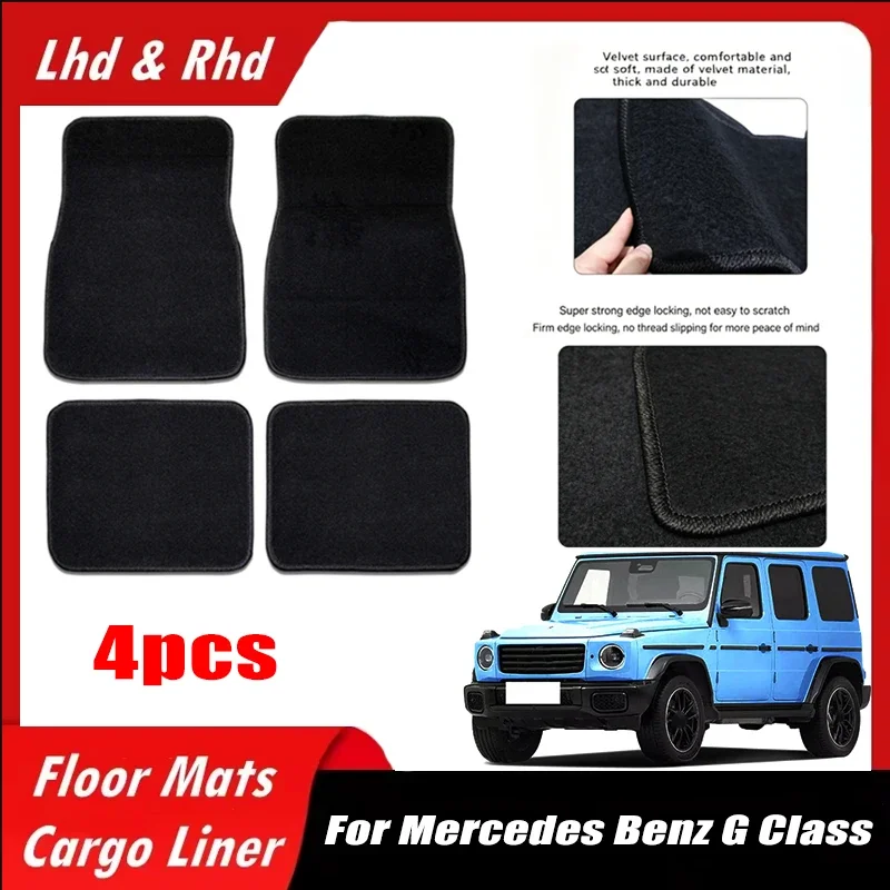 

4pcs Car Floor Mats All-Weather Easy To Clean Durable Anti-Slip Interior Protection Floor Liners For Mercedes Benz G Class
