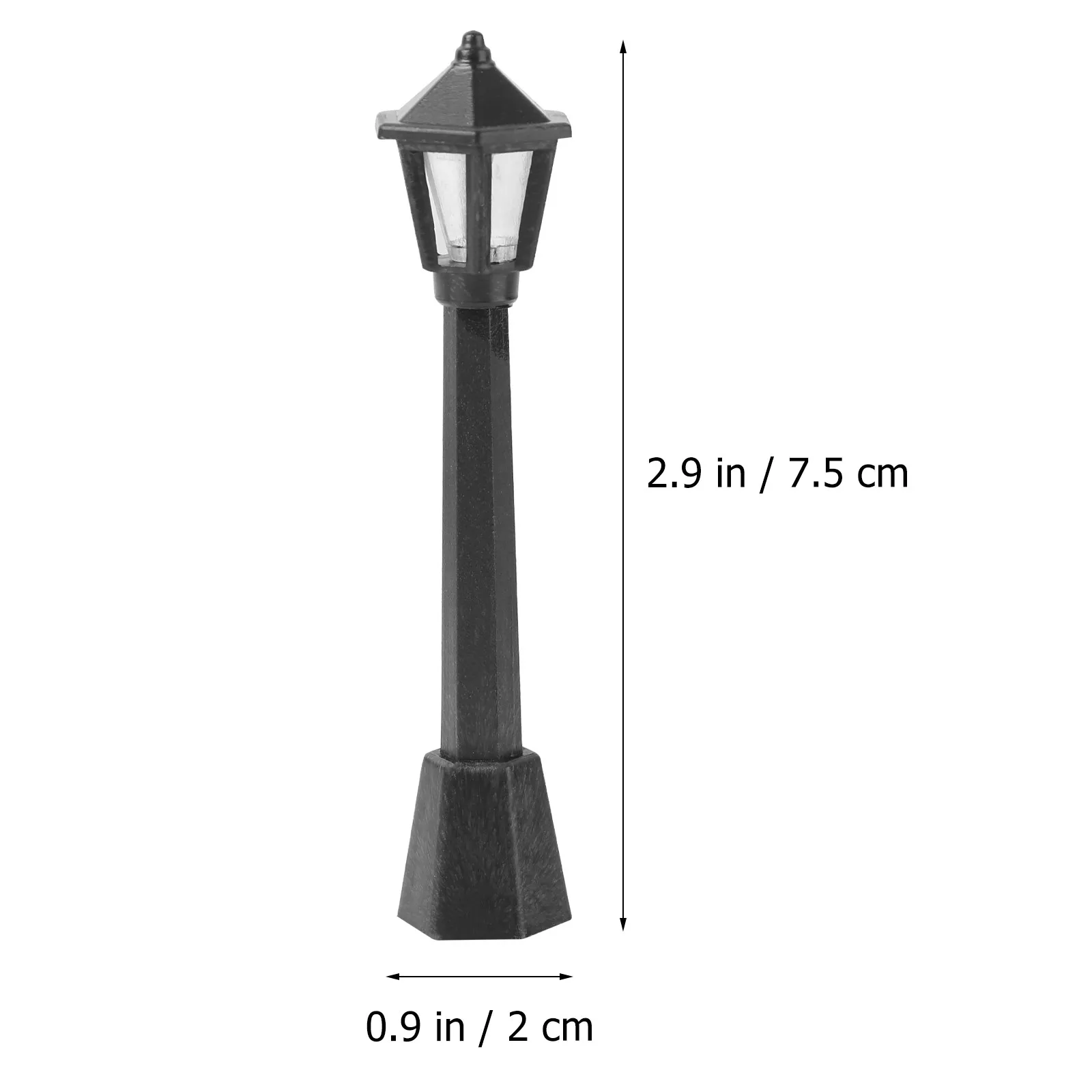10Pcs Resin Simulation Lampposts Street Lights High Quality Black for Railway Building Layout Miniature Landscape Decoration
