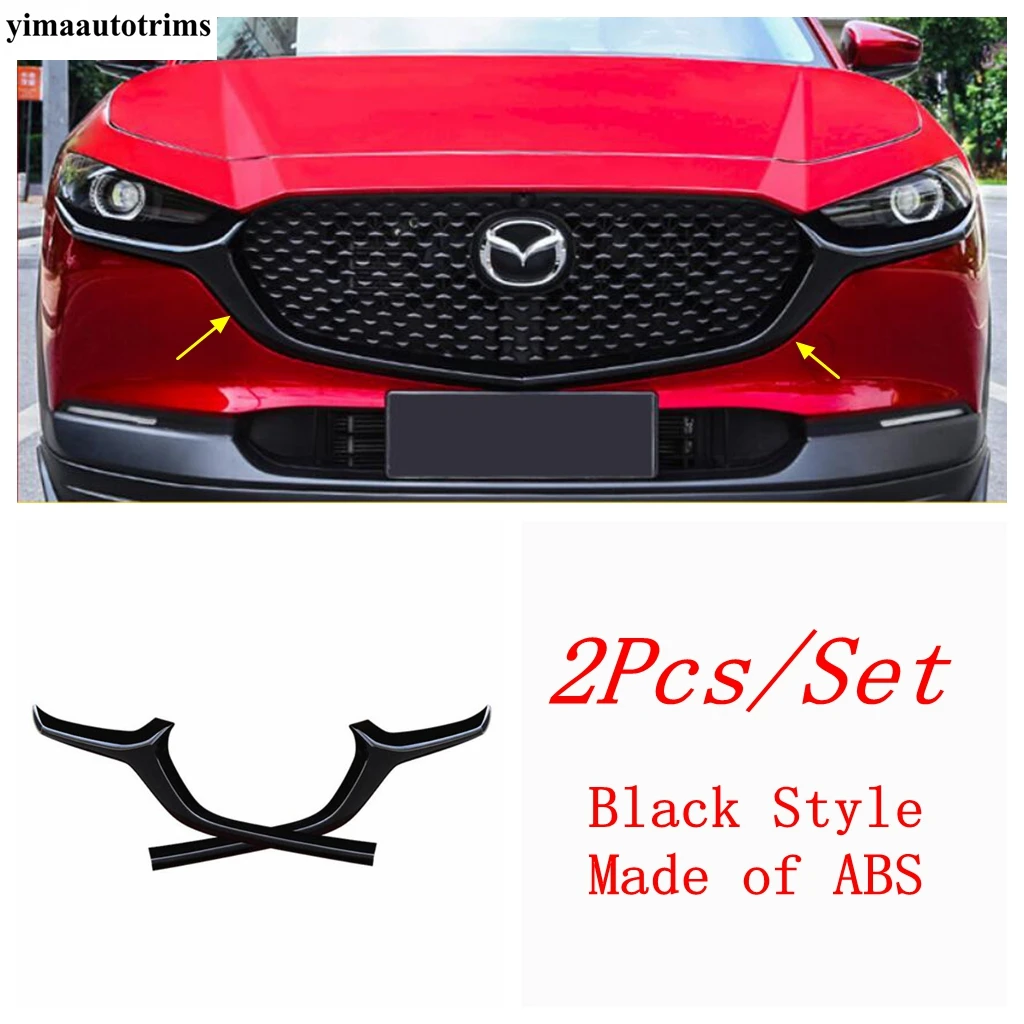 

Front Bumper Grille Grill Racing Strip Decoration Cover Trim For Mazda CX-30 2020 - 2025 Car Styling Accessories Exterior