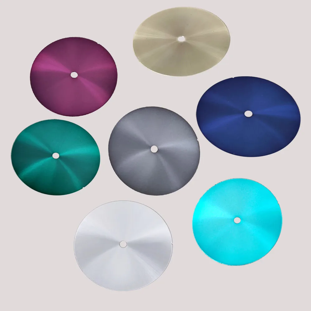 Mod 28.5mm Watch Parts Salmon Sunburst Silver Black Blue Watch Dial Sunray Texture Suitable for NH35 36 4R 7S Movement