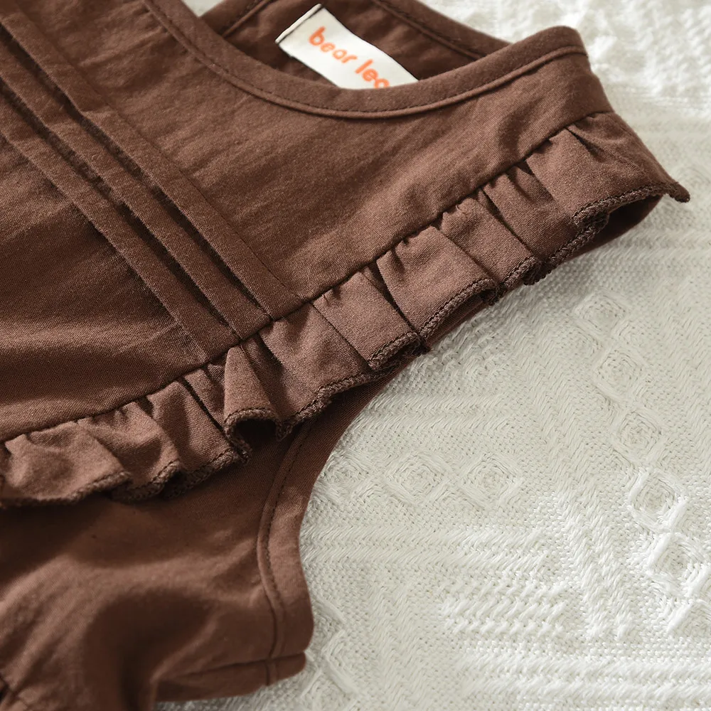 Sommer Neue Süße und Nette Mädchen Casual Kleidung Ärmellose Plissee Weste Kleid für 3-7 Jahre Alt – Detail 6