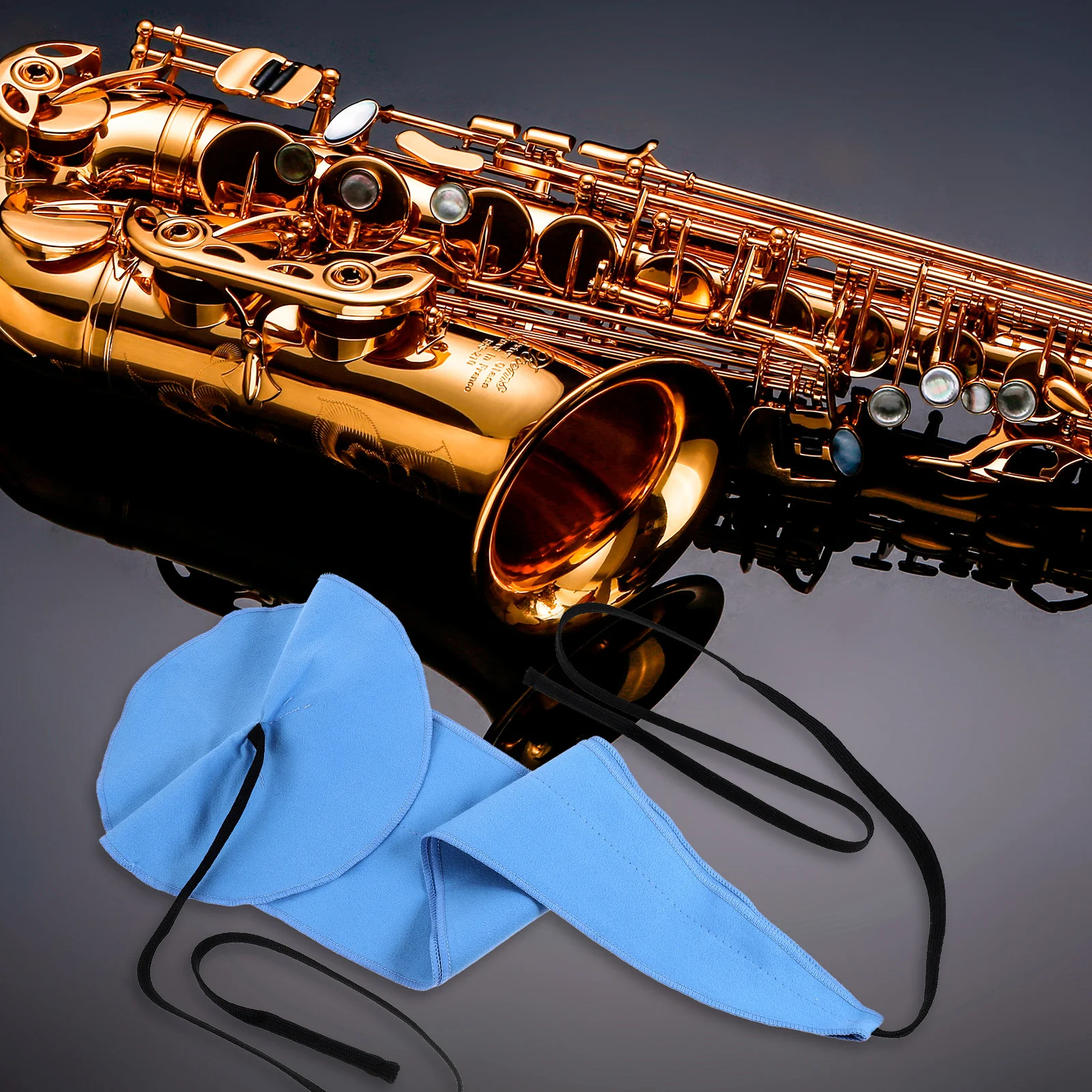 

2Pcs Flute Clean Cloth Saxophone Cleaning Tool Effective for Fingerprints Smudges Portable Instrument Care Accessory