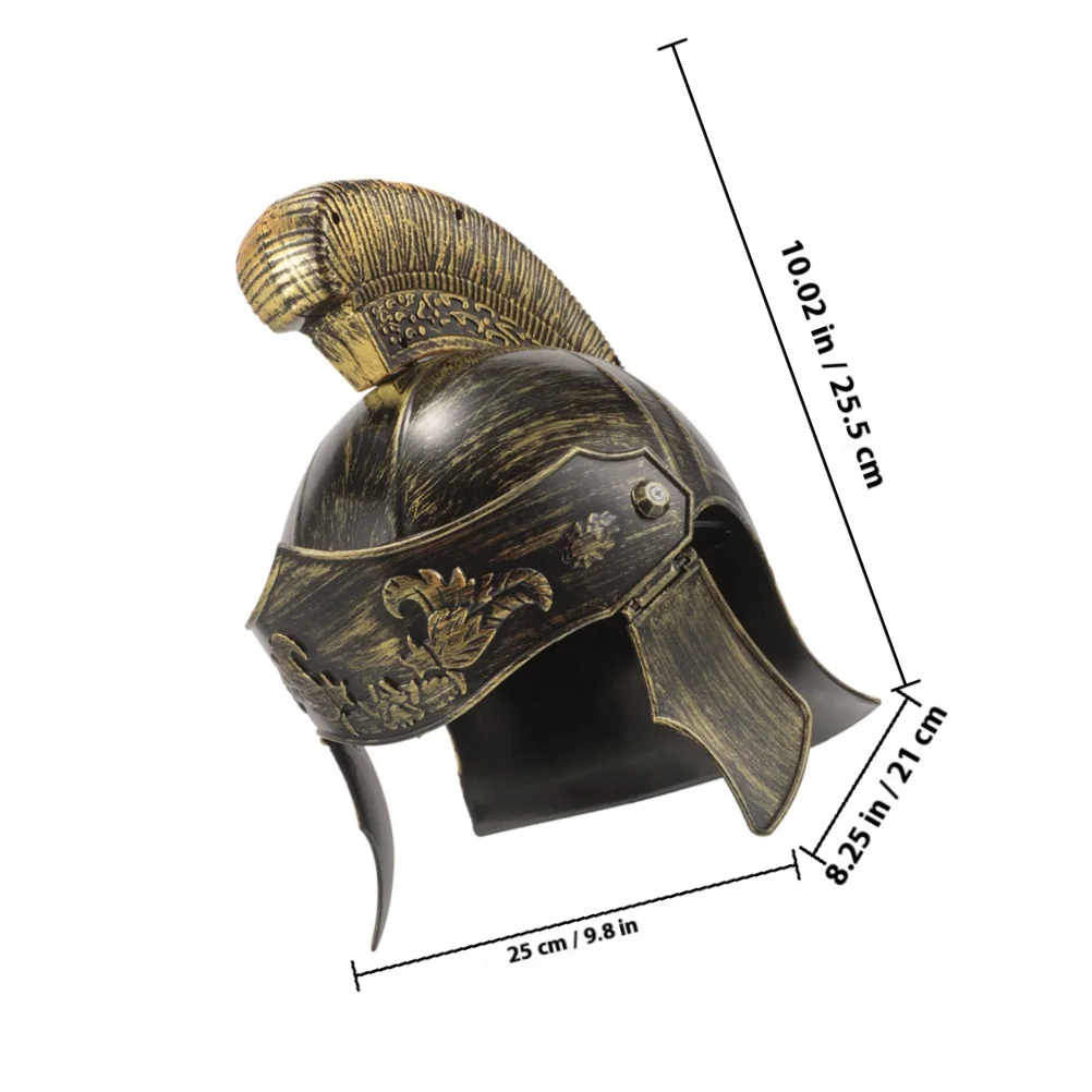 2 قطعة أغطية الرأس المحارب الروماني في العصور الوسطى إكسسوارات تنكرية لحفلة الهالوين دعائم قابلة للتعديل زي المحارب للرجال فايكنغ #2