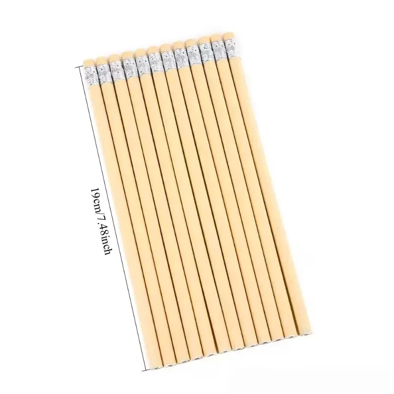 20Pcs/40Pcs/60Pcs/120Pcs Custom Wooden Hb Pencils, Personalized Engraved Bulk Pencils with Your Logo/Text, Natural Hexagonal Wood, Suitable for School, Office, and Promotional Gifts, Hb Wooden Pencils with Eraser