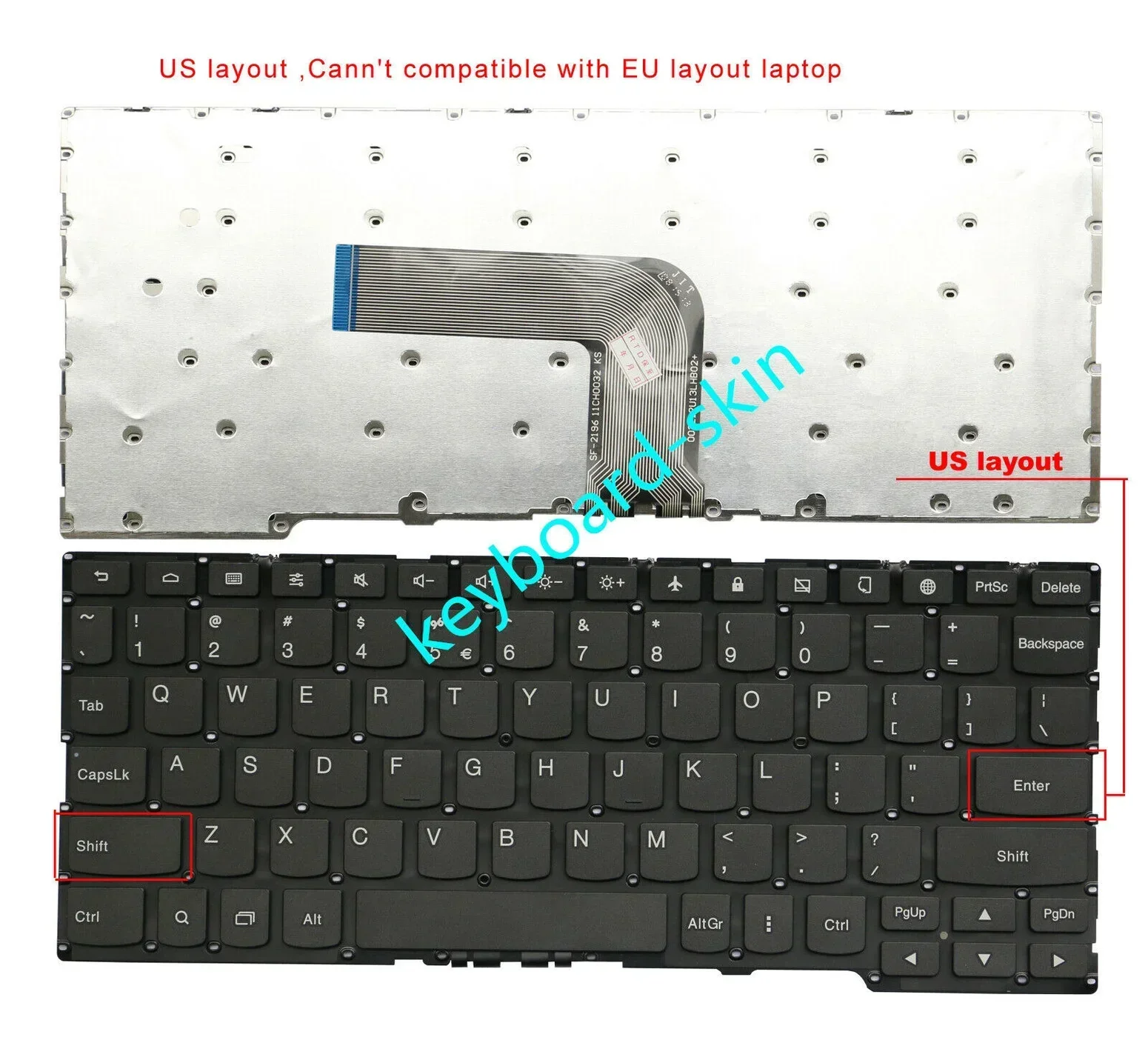 

Новая клавиатура США без подсветки без рамки для Lenovo Ideapad A10, A10-70, Flex 10, A10-NTH 25214006 Ноутбук MP-12U13U4-6863