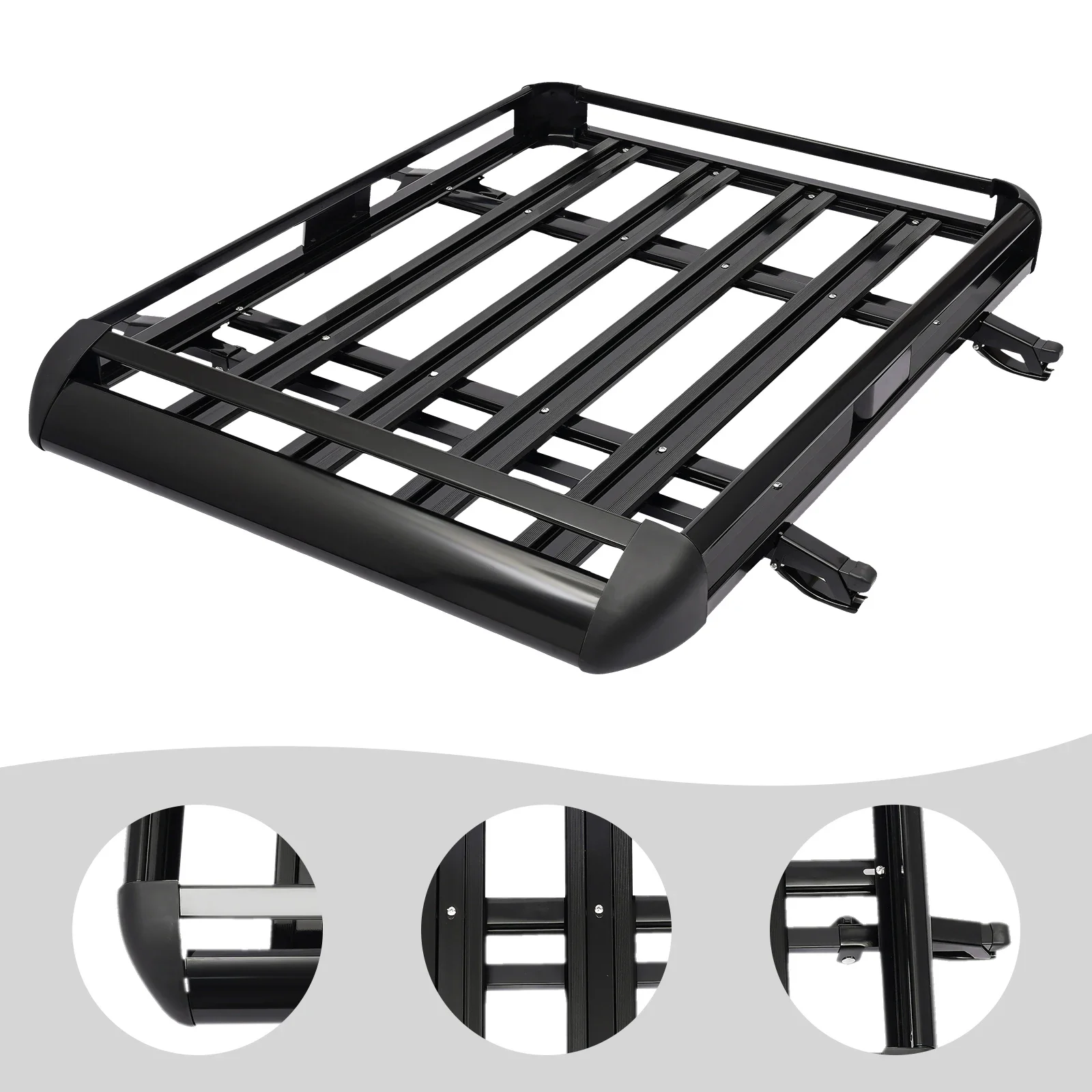 127x97cm/140*100cm/160*100cm Universal Car Roof Rack Basket Tray Luggage Cargo Carrier Aluminium