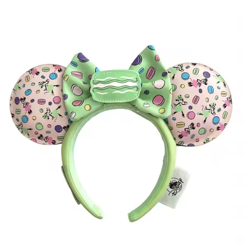 2026 Mickey Mouse Ears Headband 2025 Cinderella Rapunzel Princess Bow Minnie Ear Headwear for Adult Kids Holiday Hairband - Image 21