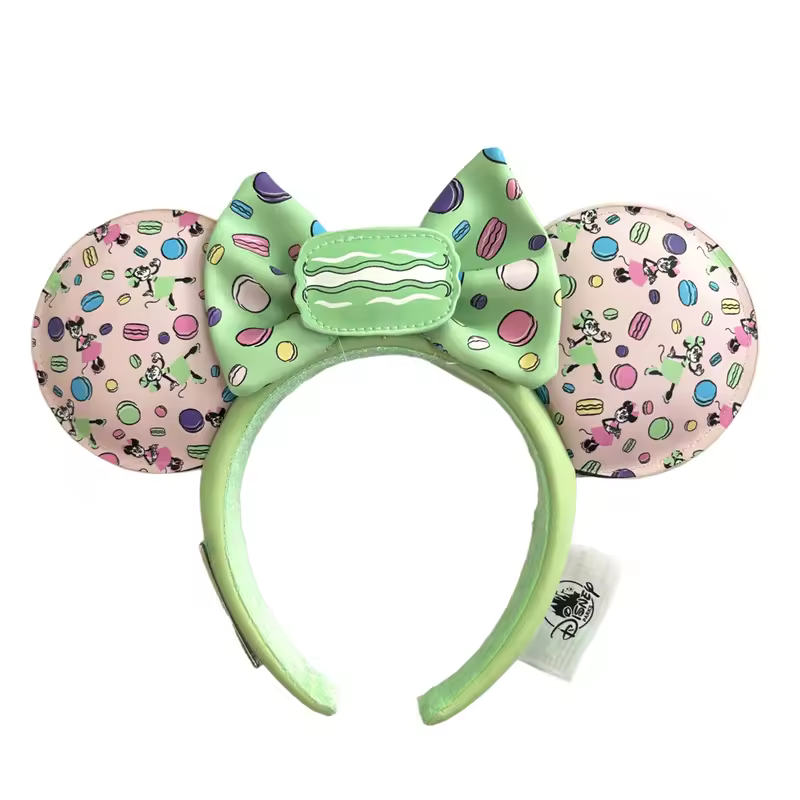 2026 Mickey Mouse Ears Headband 2025 Cinderella Rapunzel Princess Bow Minnie Ear Headwear for Adult Kids Holiday Hairband - Image 21