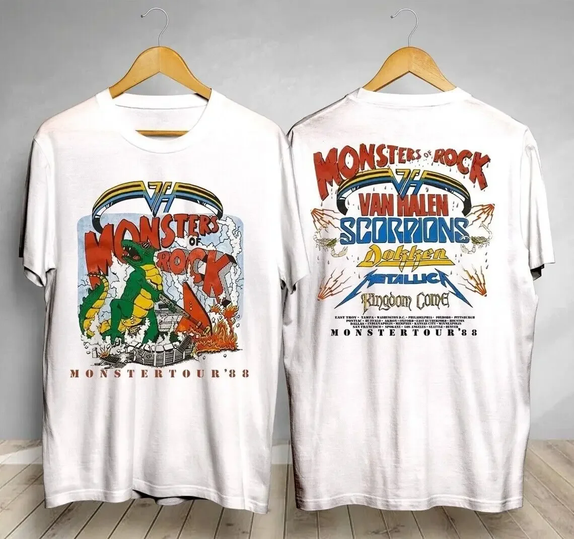 Vintage Monsters of Rock Tour 1988 T-Shirt Vintage Tour Concert Halen Van