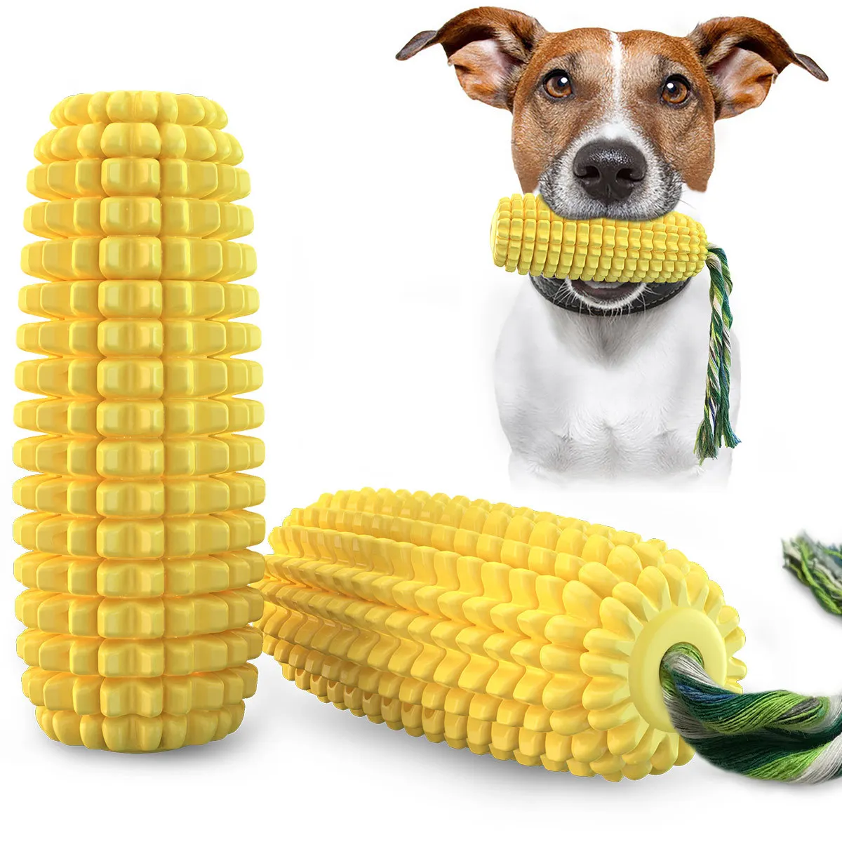 Pet Multifunctional Toys, Corn-Shaped Chew Toys, Teething Sticks, Kill Pet Time, Suitable for Dogs and Cats