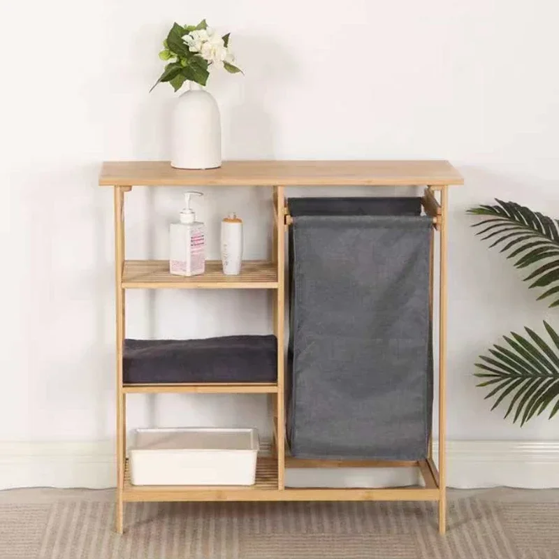 Factory Multi-functional New Bathroom Shelf Bathroom Washbasin Frame Nanzhu Storage Shelf Multi-layer Tripod Floor Type