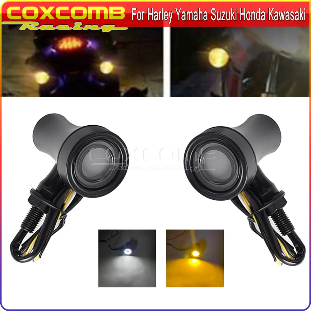 Motorcycle LED Turn Signal Running Light Directional Indicators led Lamp 12V For Harley Chopper Softail Standard Breakout 117