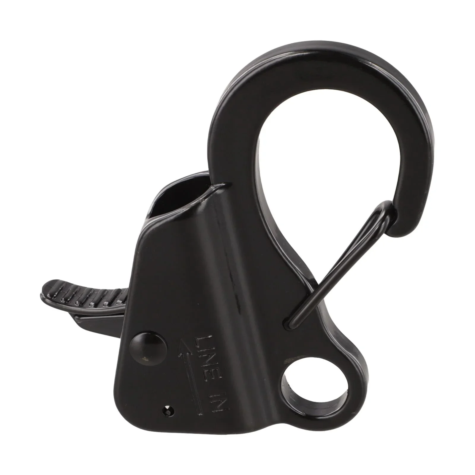

304 Stainless Steel Quick Line-Passing Rope Hook (Black) - Adjustable Sliding Type For -Fender/-Yacht/-Boat Bumper High Quality