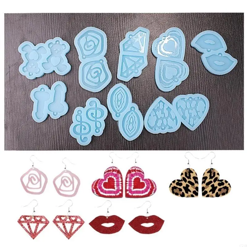 

9Pcs Jewelry Making Silicone Molds Crafts DIY Jewelry Mould Charms Casting Mould