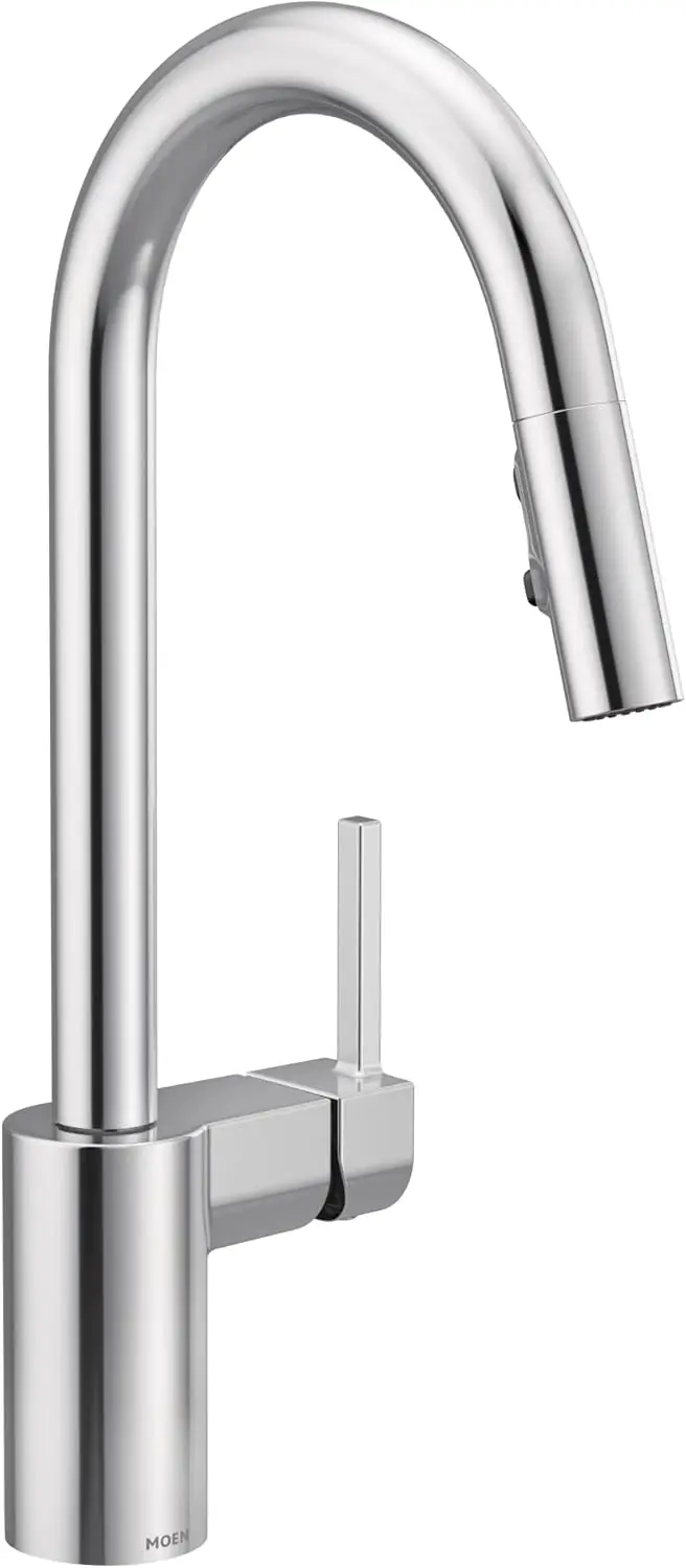 

One-Handle Modern Kitchen Pulldown Faucet with Reflex Docking System and Power Clean Spray Technology