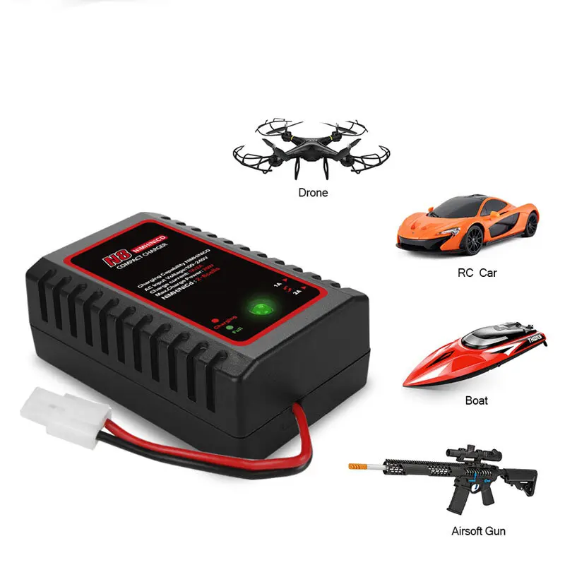 Ładowarka EBORUI N8 20W 2A AC Kompaktowa ładowarka do samochodu RC Łódź Drone Samolot Robot 2S-8S Akumulator Nimh/Nicd