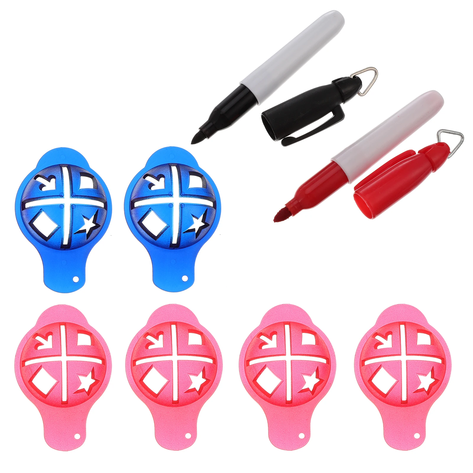 

6Sets Round Line Marker Premium Ball Marking Tool for Golf Alignment Straight Draw Lines Convenient Compact Drawer