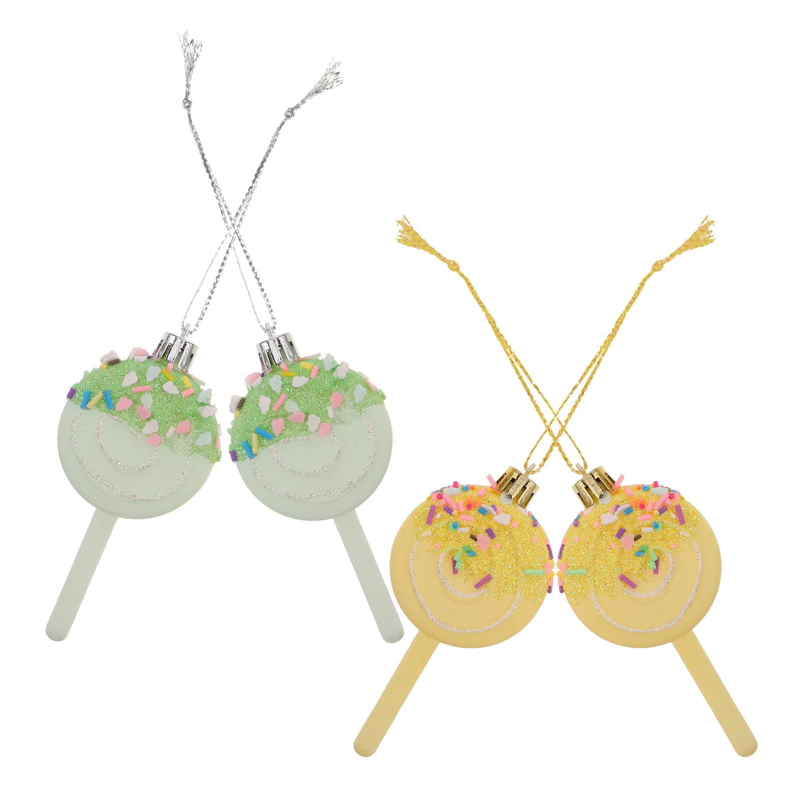 4 個のクリスマスロリポップオーナメント鮮やかなキャンディデコレーションホリデーハンギングオーナメントお祝いパーティーツリーペンダントキャンディデコレーション