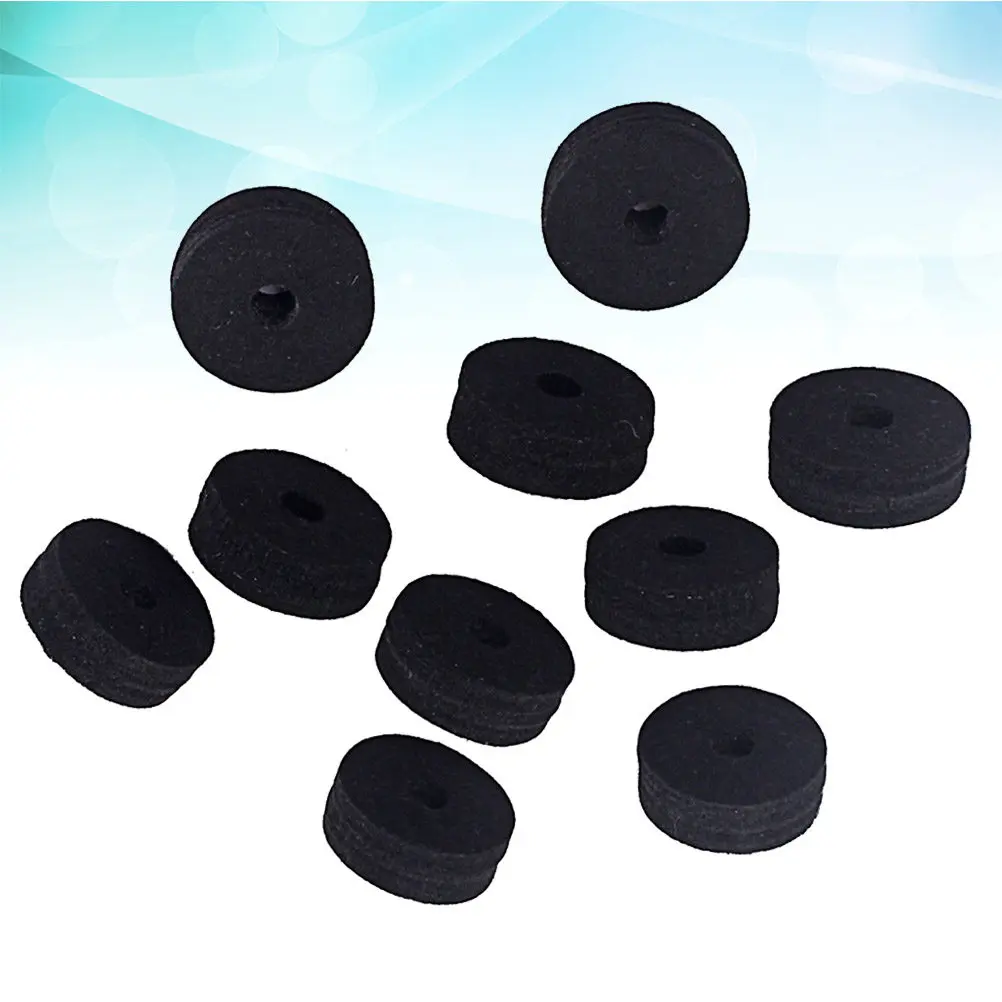 

10Pcs Felt Strap Button Washers High Quality Round Bass Drum Cymbal Felt Pads Cymbals Accessory Improve Sound