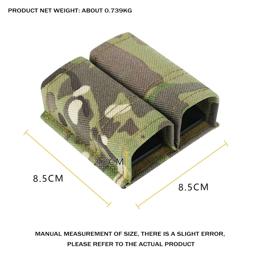 Ophidian MOLLE Mag Pouch FAST 9MM Single/Double Mag Bag Hunting CS Games Air soft Holder With Nylon Support Clip