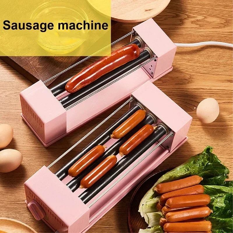 220V Home Desktop Grilled Sausage Machine Hot Dog Machine Portable Outdoor Barbecue Meat Ball Corn Ham Sausage Breakfast Machine