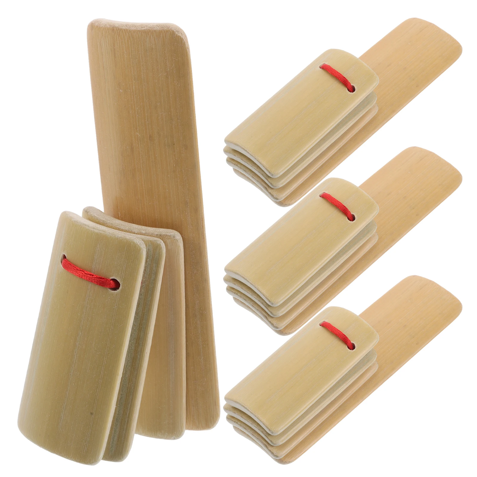 

4pcs Bamboo Clappers Traditional Chinese Kuaiban Kids Hand Percussion Beginner Rhythm Castanets Stage Performance Shaker