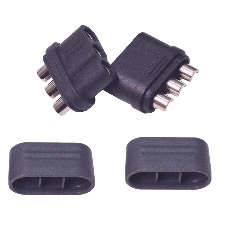5/10/25pcs MR60Black Fireproof Female Male Three-core Connector With Sheath 3.5mm Nickel Black For Lipo ESC RC Model
