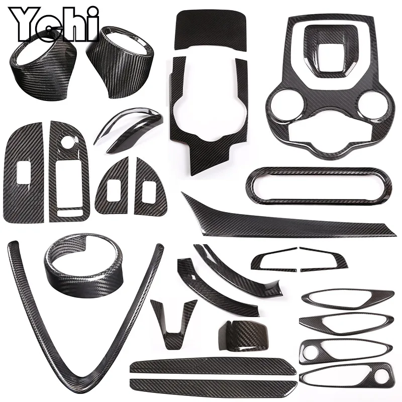 

Настоящее углеродное волокно для Alfa Romeo Giulia 2017-2021, центральное управление, приборная панель, внутренняя наклейка на дверь, аксессуары для модификации автомобиля