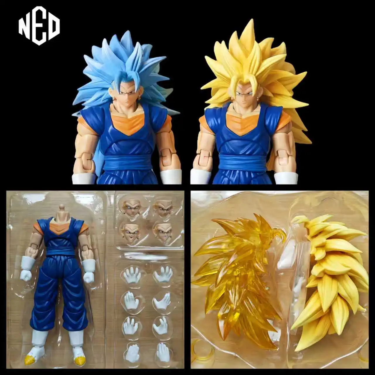جديد Neokong ستوديو نموذج Ssj3 غوكو عمل أرقام سوبر 3 فيجيتو تمثال لعبة دراغون بول SHF 3.0 شخصيات كرتونية جمع لعبة مجسمة