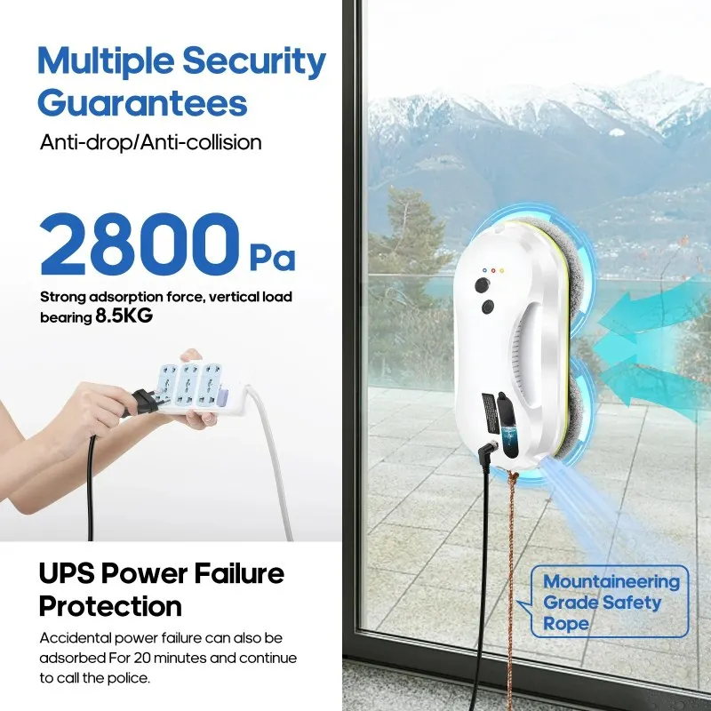 

Customizable Household window automatic water spray cleaning robot vacuum cleaner remote control electric window wiper household