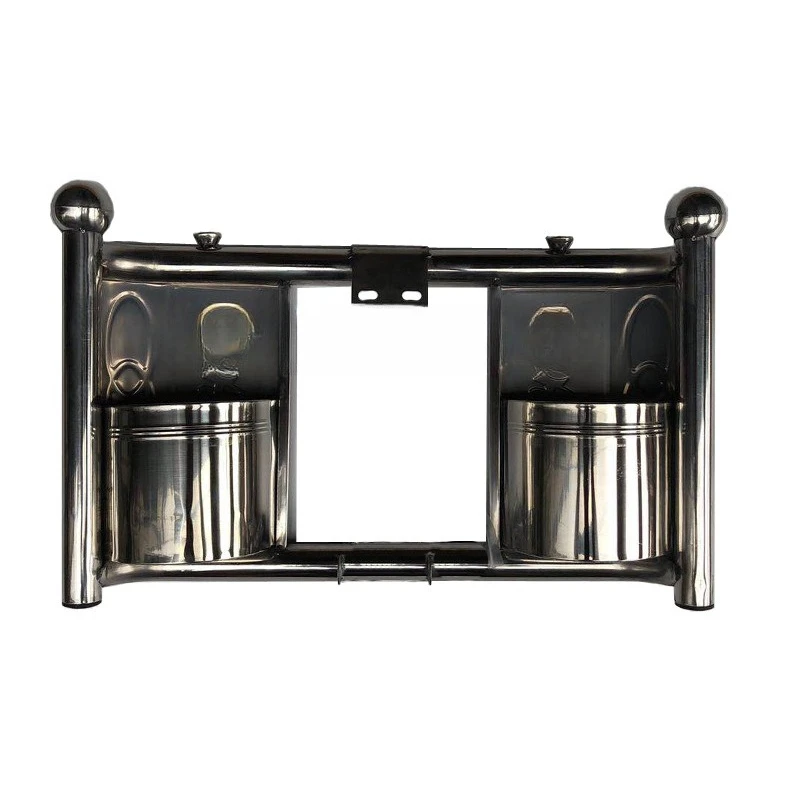 

Extra thick stainless steel bumper, front guard, storage box with bucket