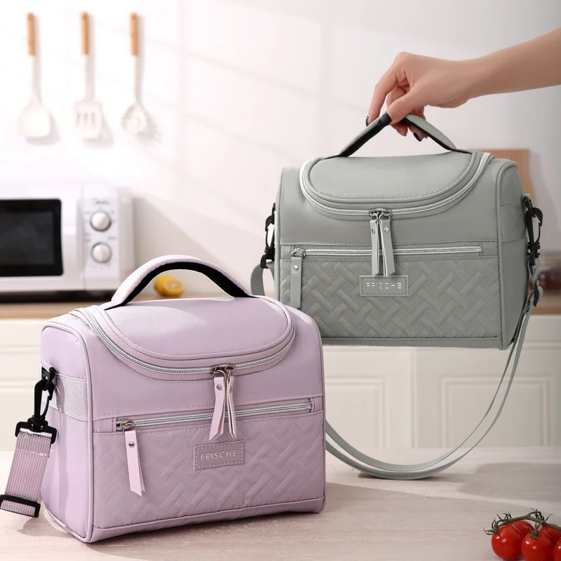 Lunch Insulated Bag Cooler Bag Refrigerator Lunch Bag Long-lasting Cold Storage Insulated Bag Convenient Foldable Outdoor Bag