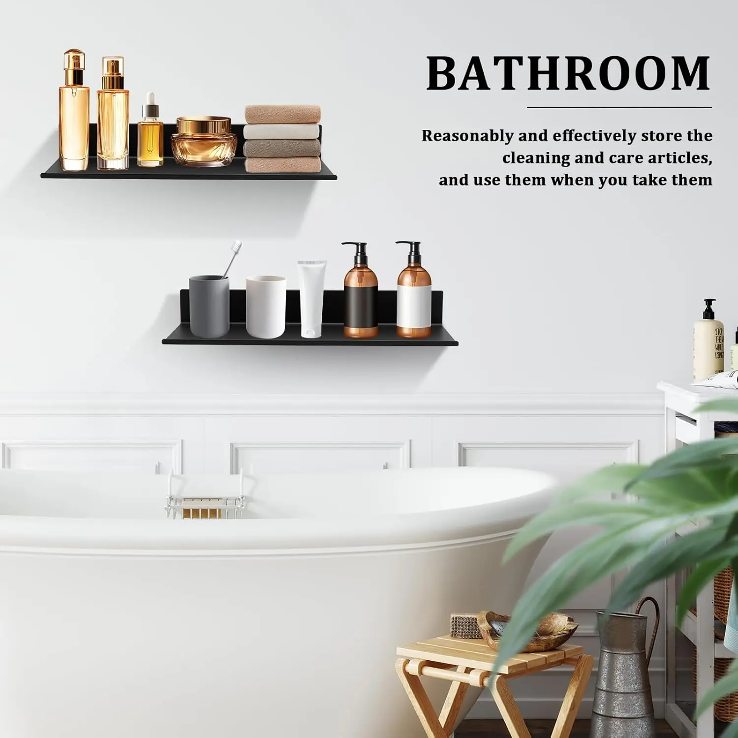 Ledge Shelf Picture Ledge Metal Wall Shelves Floating Shelves Book… — view 5