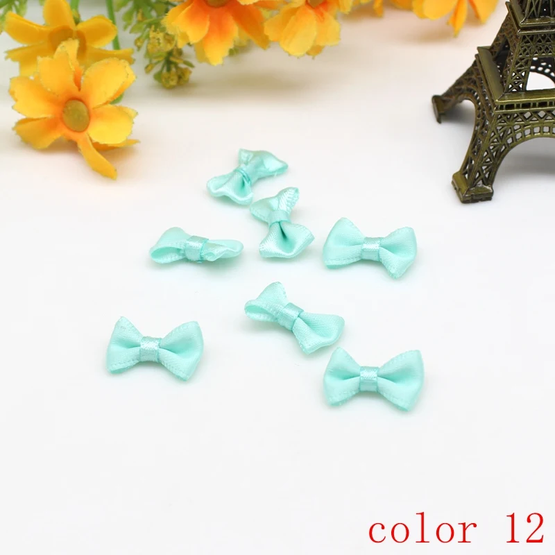 50/100 Stück 10mm-20mm Kleine Satinband-Schleifen Blumenband-Schleifen Bastelbedarf Kinderkleidung Hochzeit Party Nähen DIY Dekorationen – Detail 16
