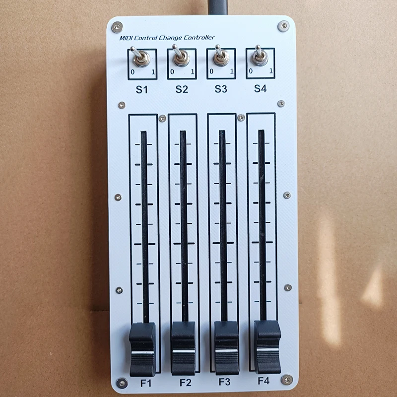 For Computer Music Hosting Software MIDI CC Controller 4 Push 4 Switch 100mm Sliding Fader USB Interface