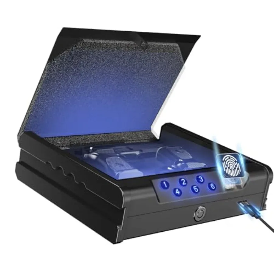 Dual Pistol Gun Safe with Fingerprint Access