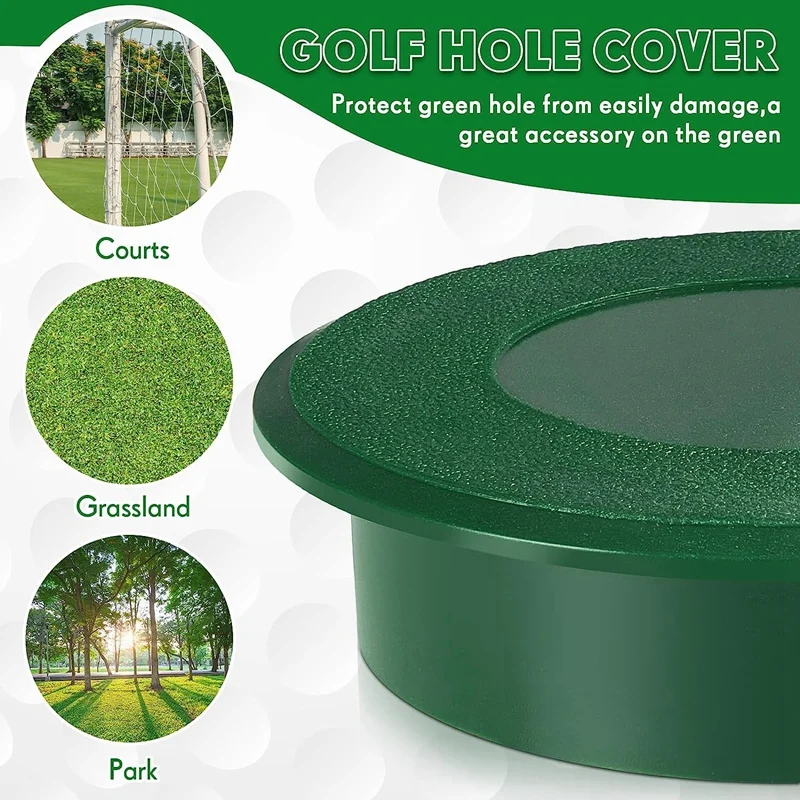 6 Piece Golf Cup Cover Golf Hole Putting Green Cup Golf Practice Training Aids Hole Cover For Garden Backyard Outdoor Activities