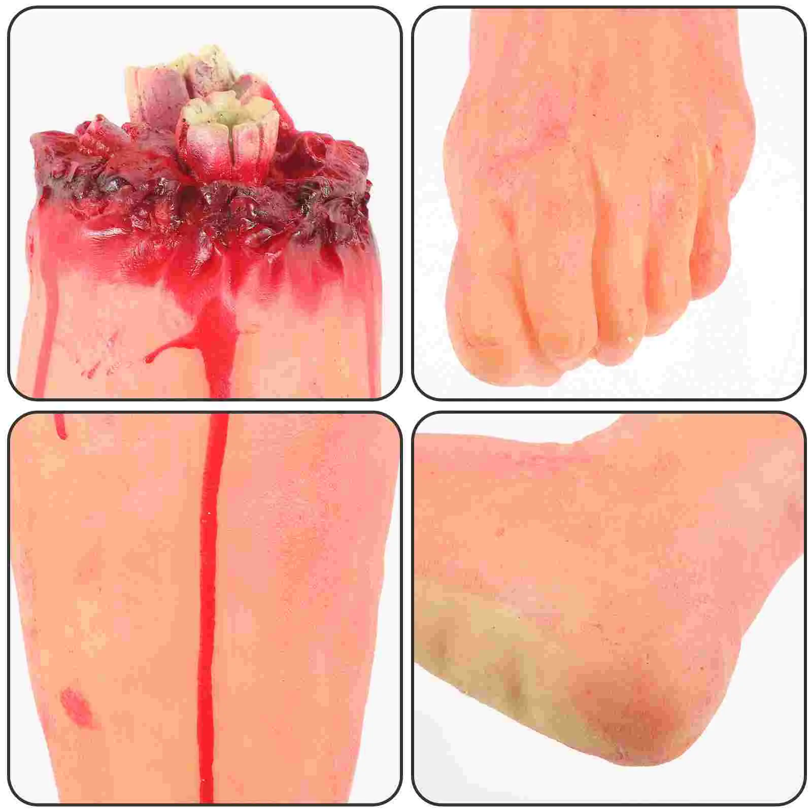 10PCS Scary Halloween Fake Body Blood Foot Prop Masquerade Party Game Toy for Carnival Christmas Easter Halloween