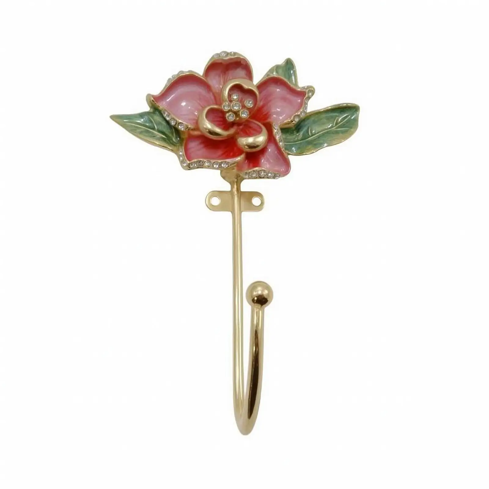 Wall Hook with Floral Top Botanical Decorative Wall Hook Long-Lasting for Closet