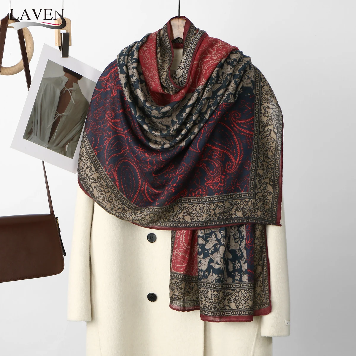 

Paisley Scarf Hijab For woman Cashmere Feeling Pashmina Shawls Tassel Hijab Head Wraps Femme Winter Scarves Foulard Bufanda