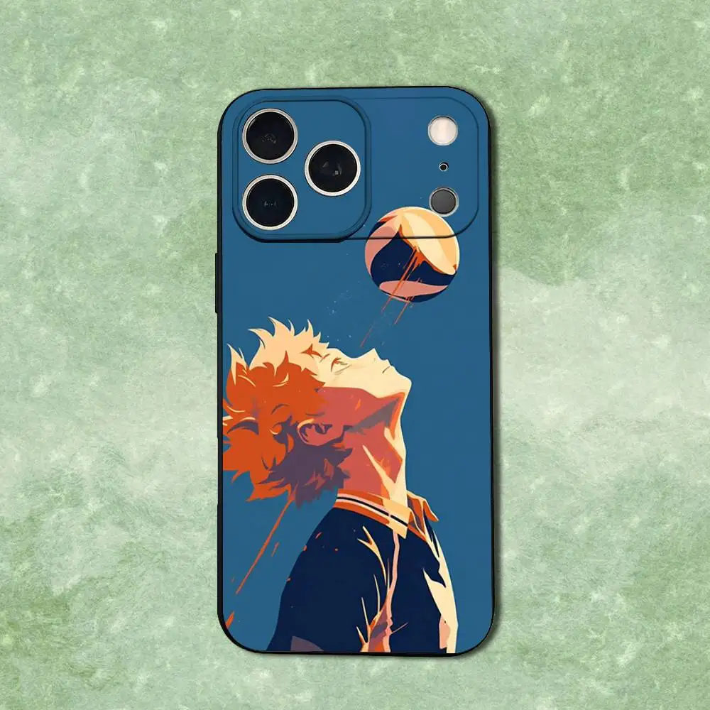 حافظة هاتف رائعة H-Haikyuus K-Karasuno لهاتف iPhone 14,13,17,12,11,16,15,Plus,Pro Max,XS,X,XR,SE,Mini,Soft غطاء أسود من السيليكون #5
